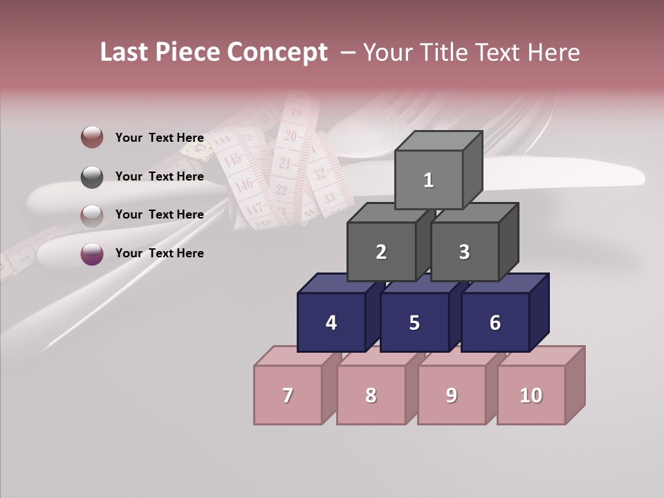 Healthy Lifestyle Table Knife Silver PowerPoint Template