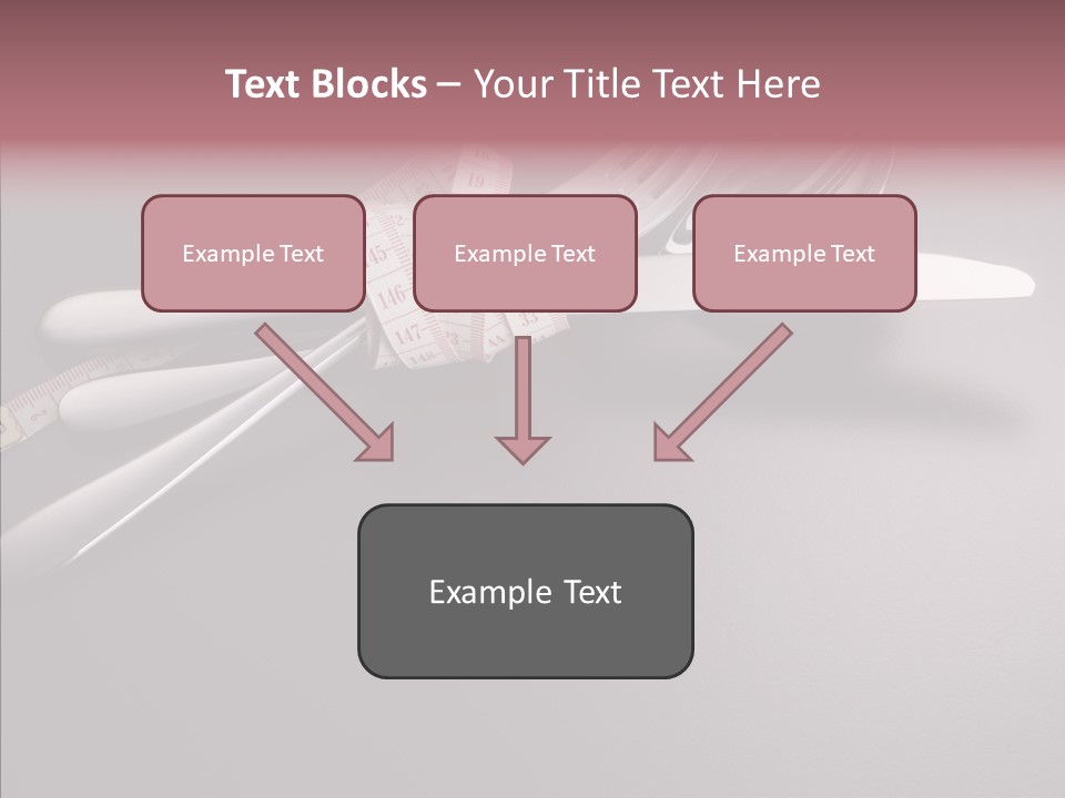 Healthy Lifestyle Table Knife Silver PowerPoint Template