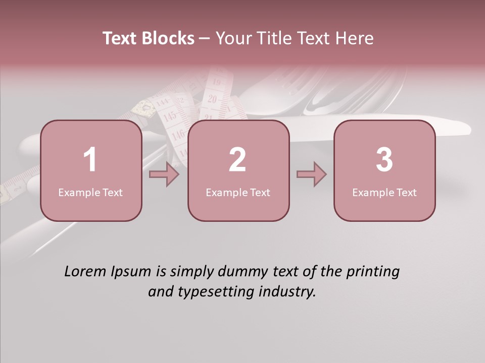 Healthy Lifestyle Table Knife Silver PowerPoint Template