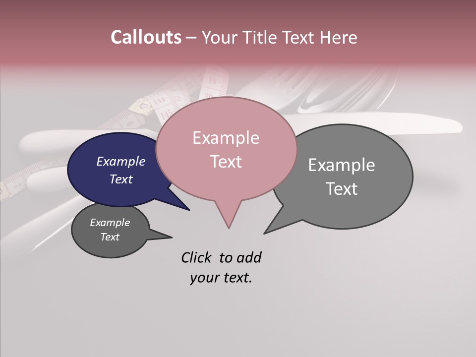 Healthy Lifestyle Table Knife Silver PowerPoint Template