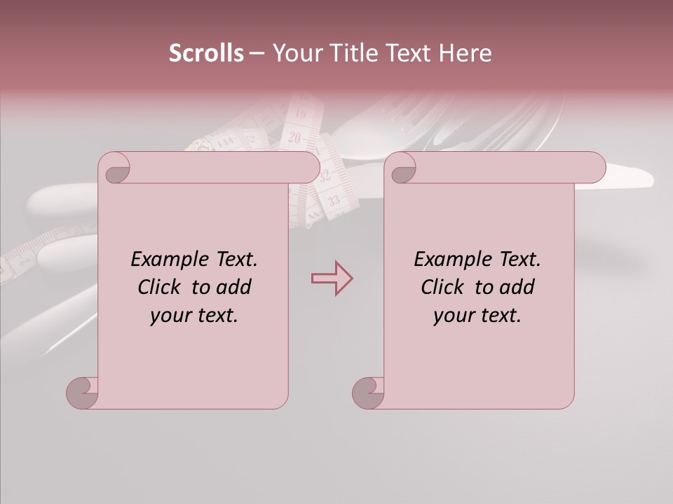 Healthy Lifestyle Table Knife Silver PowerPoint Template