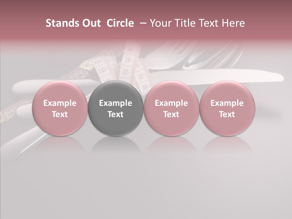 Healthy Lifestyle Table Knife Silver PowerPoint Template