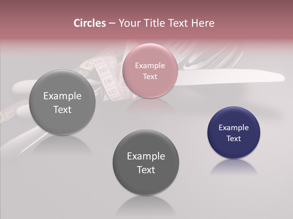 Healthy Lifestyle Table Knife Silver PowerPoint Template