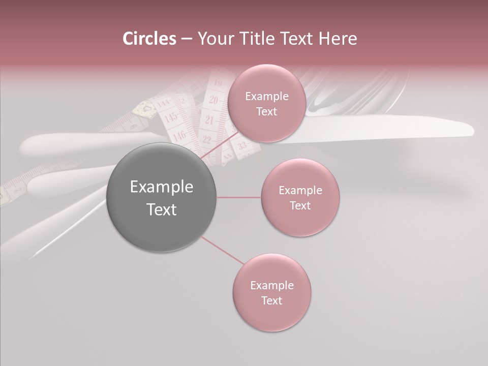 Healthy Lifestyle Table Knife Silver PowerPoint Template
