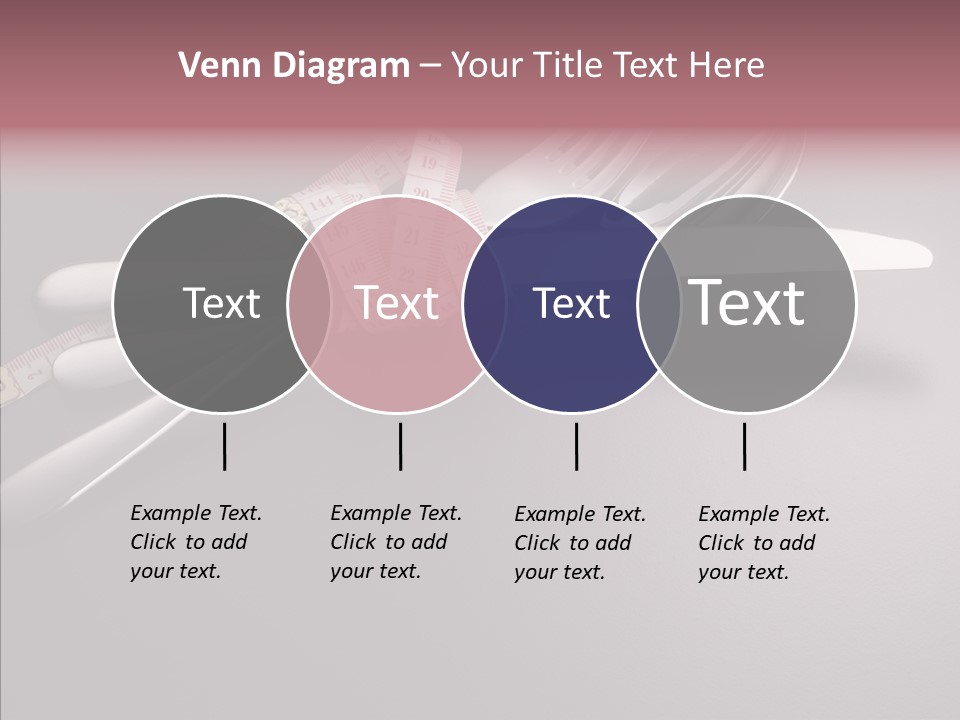 Healthy Lifestyle Table Knife Silver PowerPoint Template