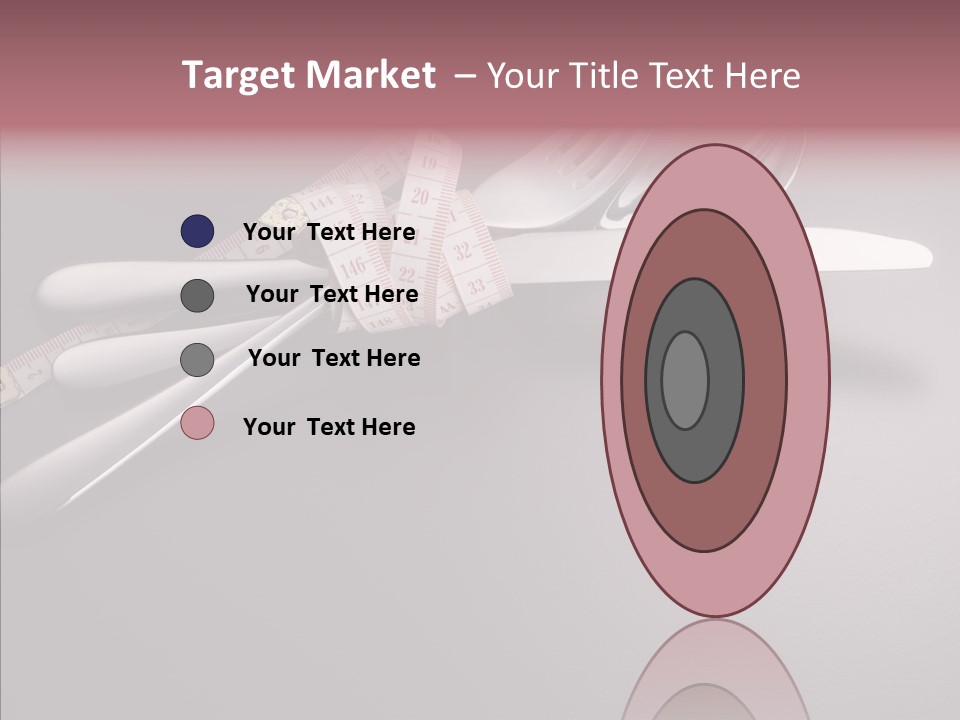 Healthy Lifestyle Table Knife Silver PowerPoint Template
