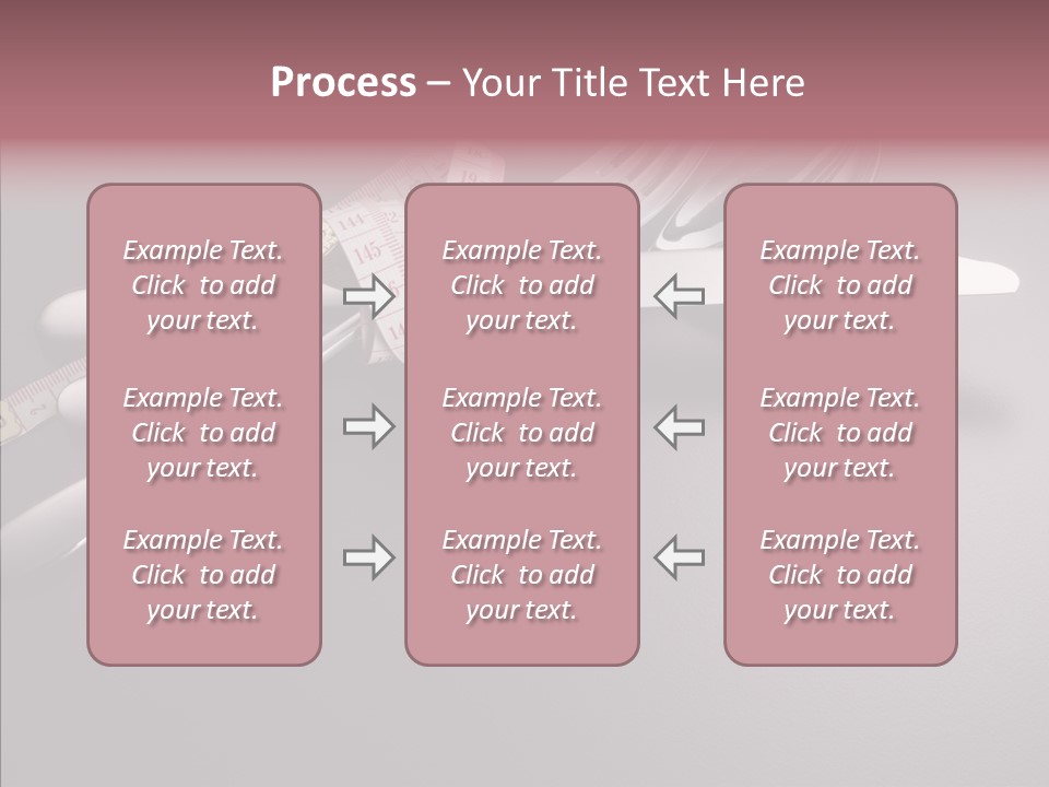 Healthy Lifestyle Table Knife Silver PowerPoint Template
