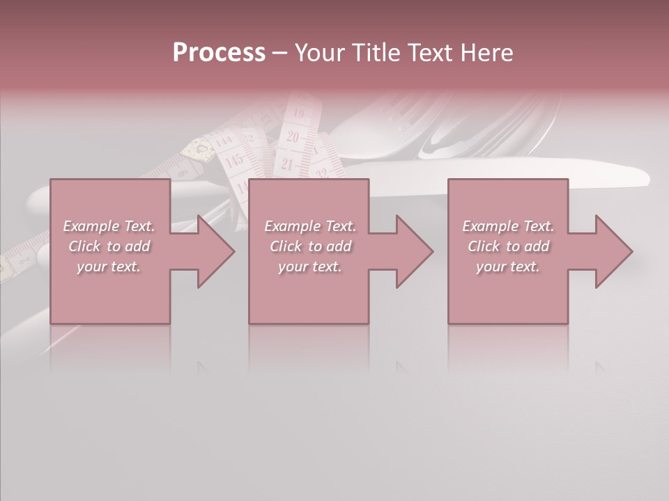 Healthy Lifestyle Table Knife Silver PowerPoint Template