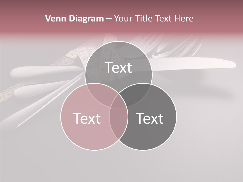 Healthy Lifestyle Table Knife Silver PowerPoint Template