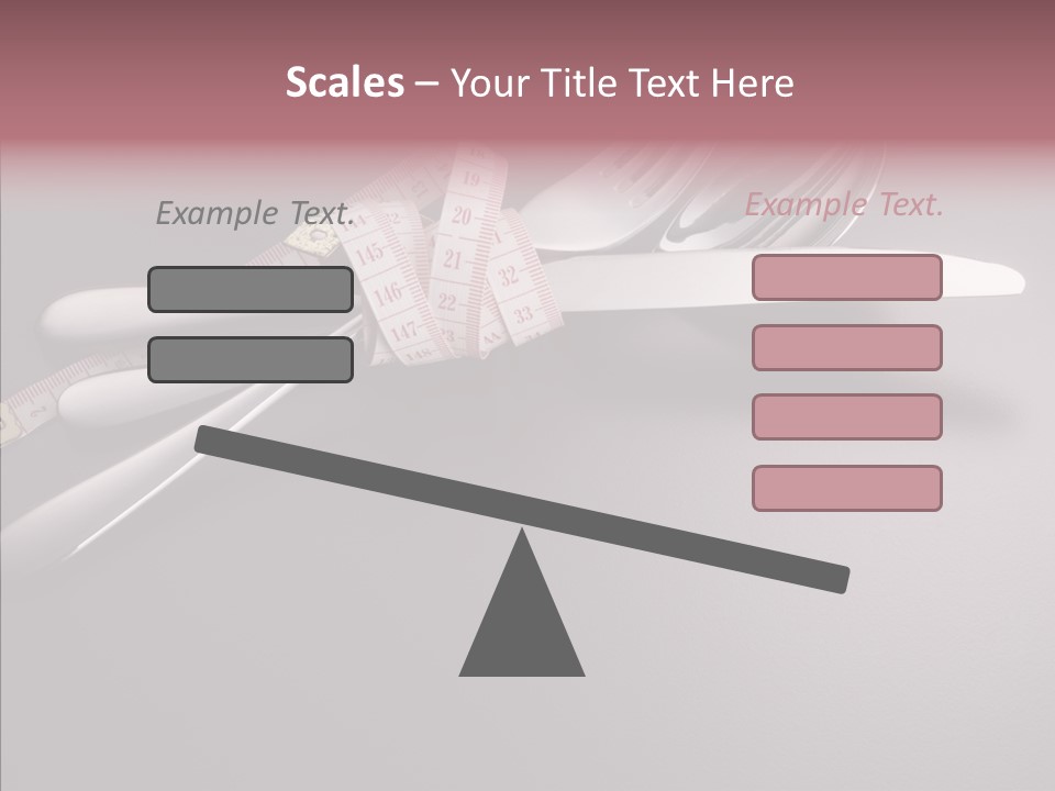 Healthy Lifestyle Table Knife Silver PowerPoint Template