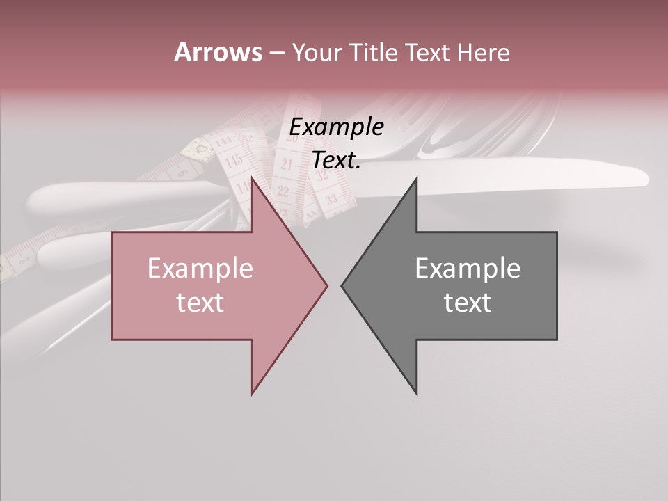 Healthy Lifestyle Table Knife Silver PowerPoint Template