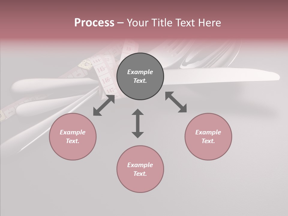 Healthy Lifestyle Table Knife Silver PowerPoint Template