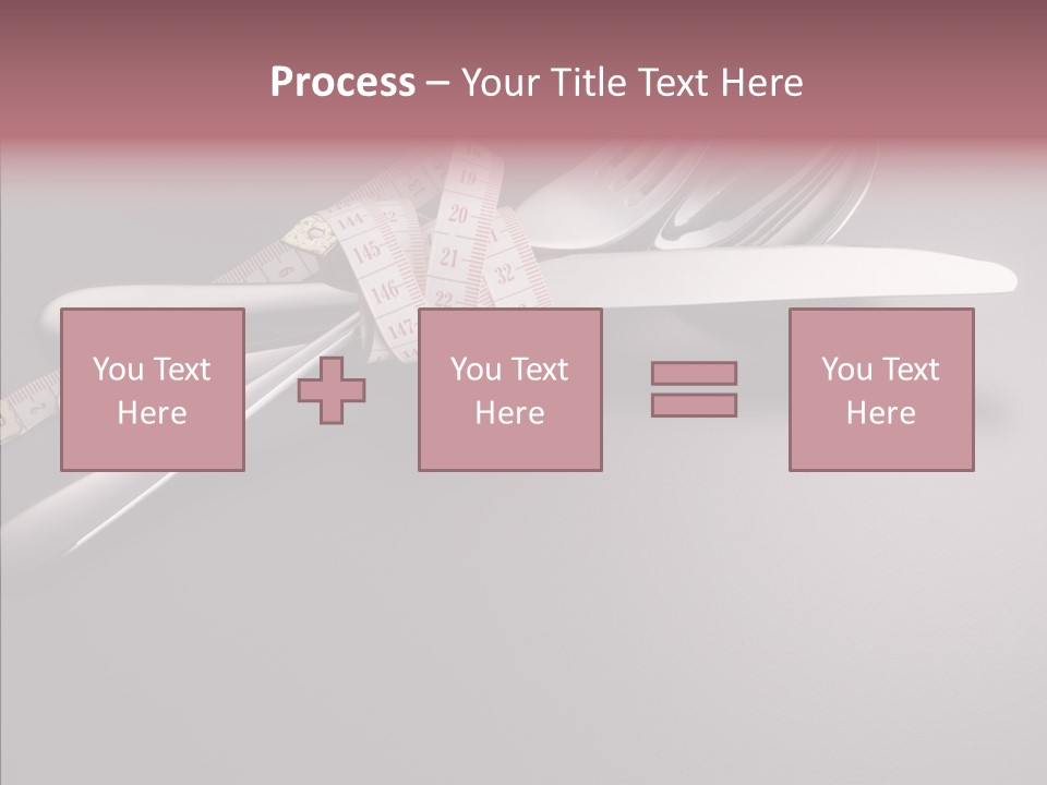 Healthy Lifestyle Table Knife Silver PowerPoint Template