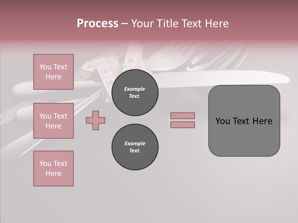 Healthy Lifestyle Table Knife Silver PowerPoint Template