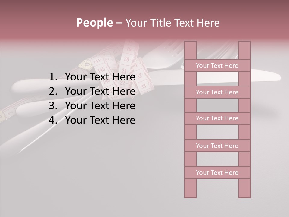 Healthy Lifestyle Table Knife Silver PowerPoint Template