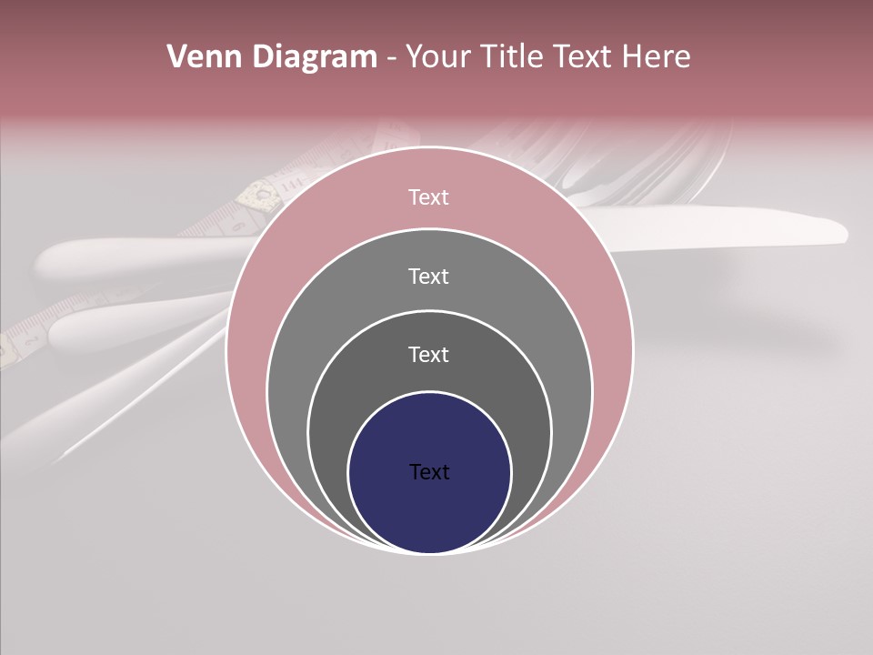 Healthy Lifestyle Table Knife Silver PowerPoint Template