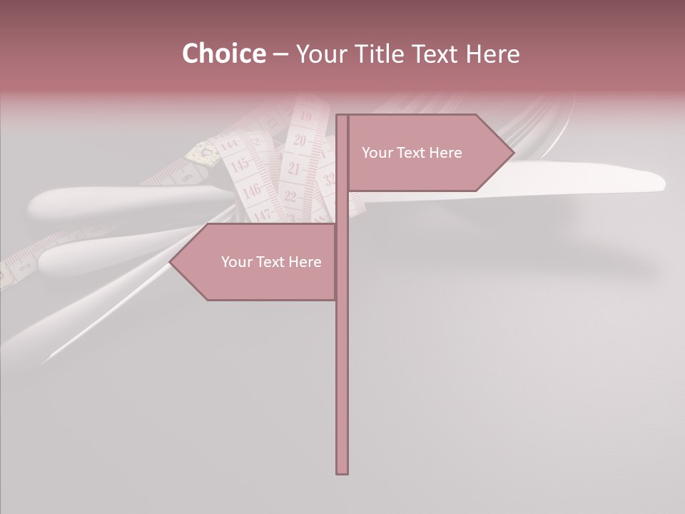 Healthy Lifestyle Table Knife Silver PowerPoint Template