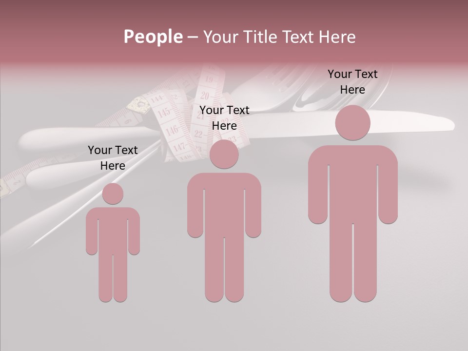 Healthy Lifestyle Table Knife Silver PowerPoint Template
