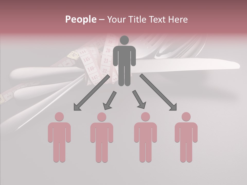 Healthy Lifestyle Table Knife Silver PowerPoint Template