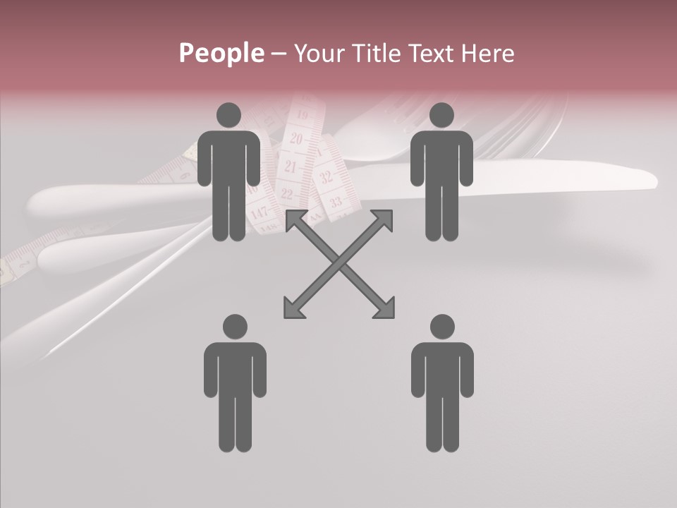 Healthy Lifestyle Table Knife Silver PowerPoint Template