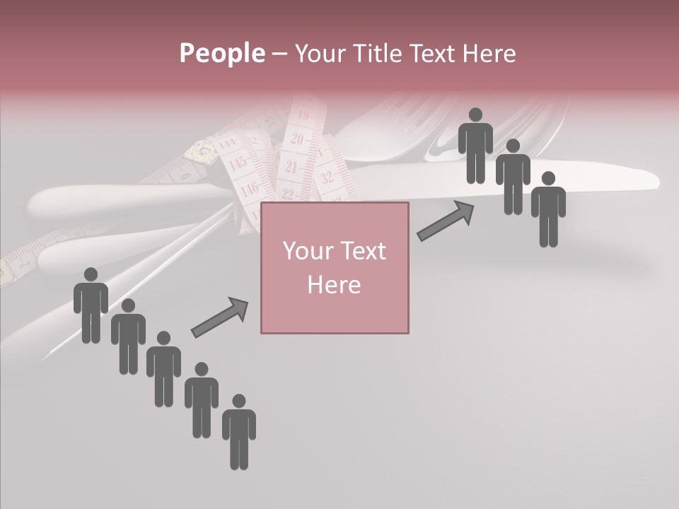 Healthy Lifestyle Table Knife Silver PowerPoint Template