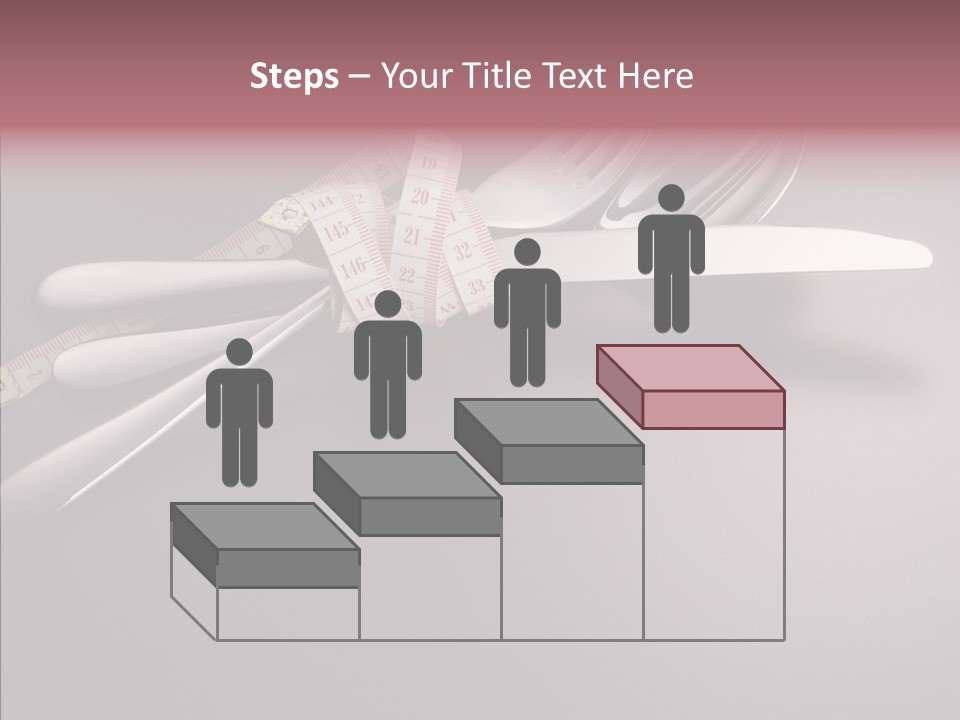Healthy Lifestyle Table Knife Silver PowerPoint Template