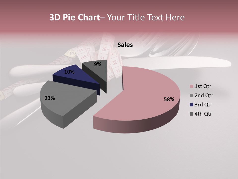 Healthy Lifestyle Table Knife Silver PowerPoint Template