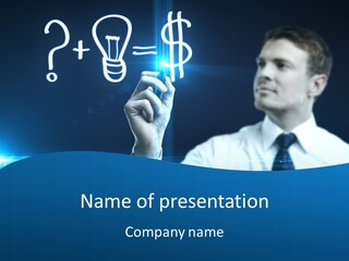 Solution Drawing Dollar PowerPoint Template