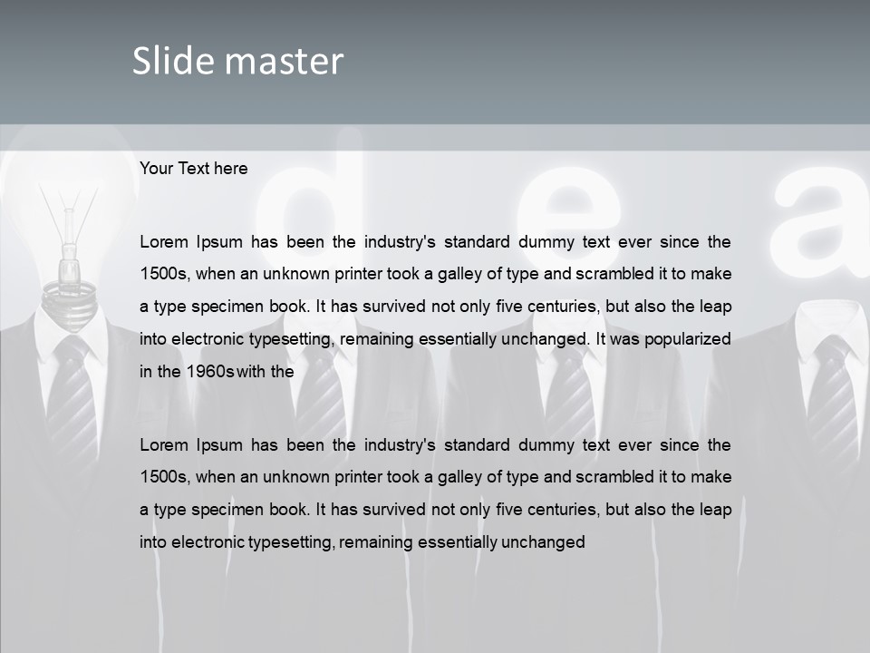 White Costume Supply PowerPoint Template