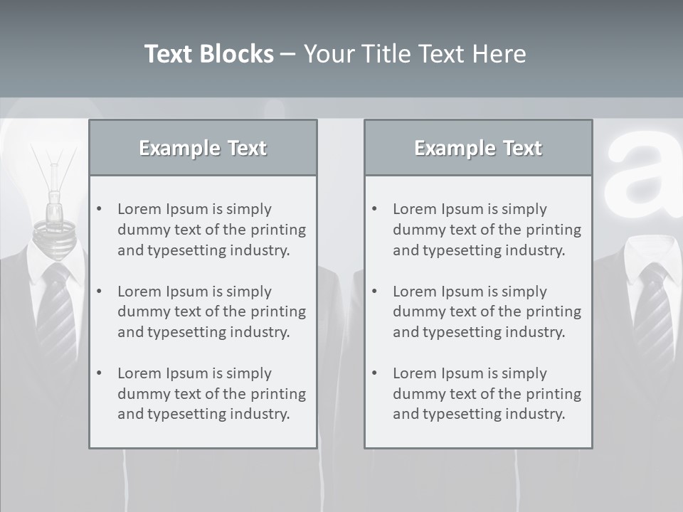 White Costume Supply PowerPoint Template
