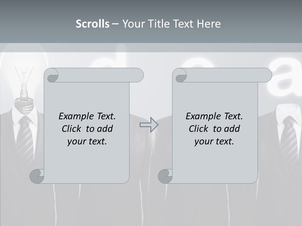 White Costume Supply PowerPoint Template