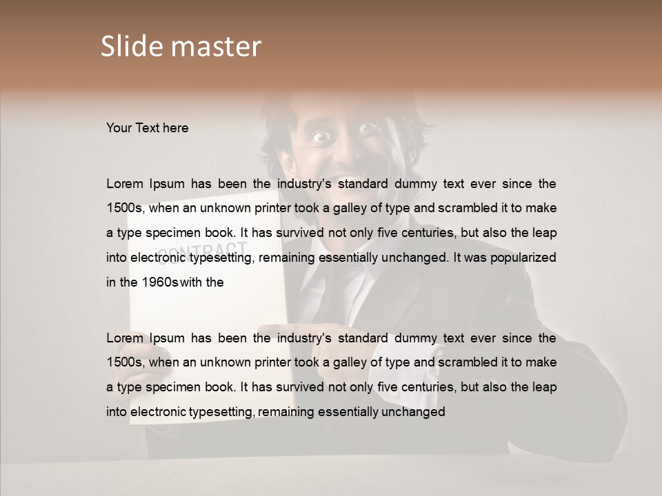 Career Marketing Caucasian PowerPoint Template