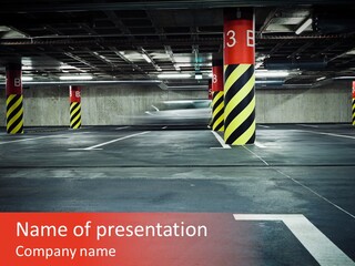 Asphalt Blurred Illuminated PowerPoint Template