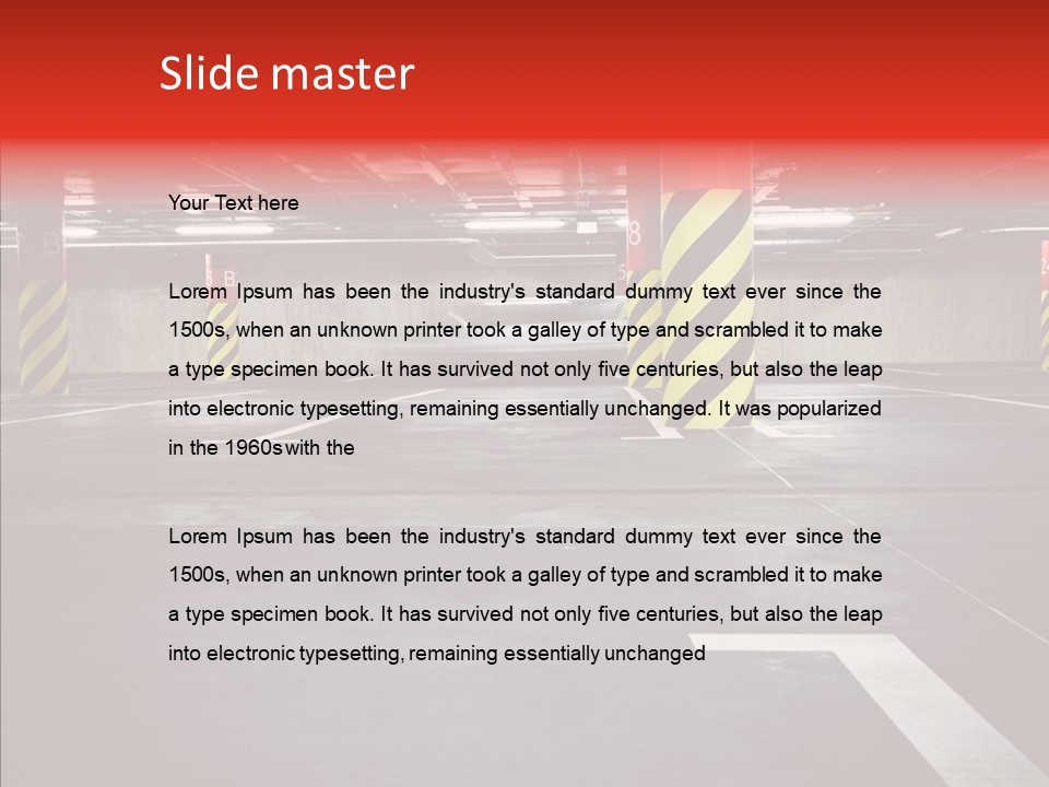 Asphalt Blurred Illuminated PowerPoint Template