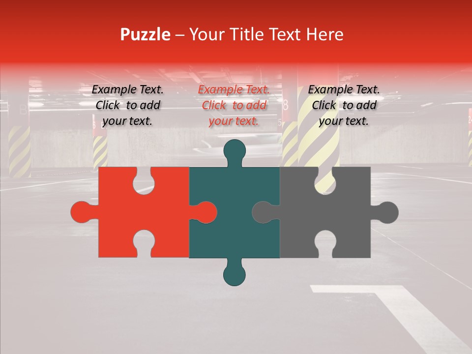 Asphalt Blurred Illuminated PowerPoint Template