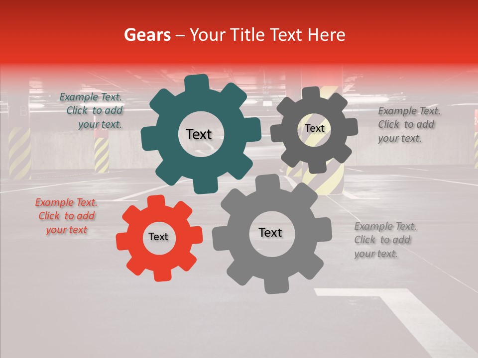 Asphalt Blurred Illuminated PowerPoint Template