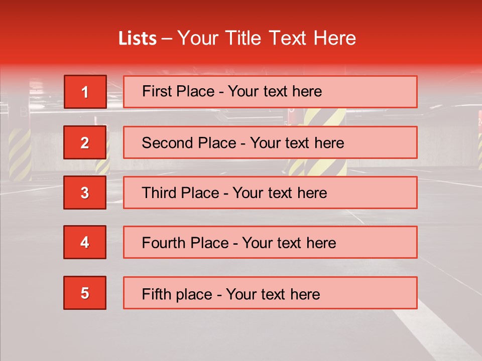 Asphalt Blurred Illuminated PowerPoint Template