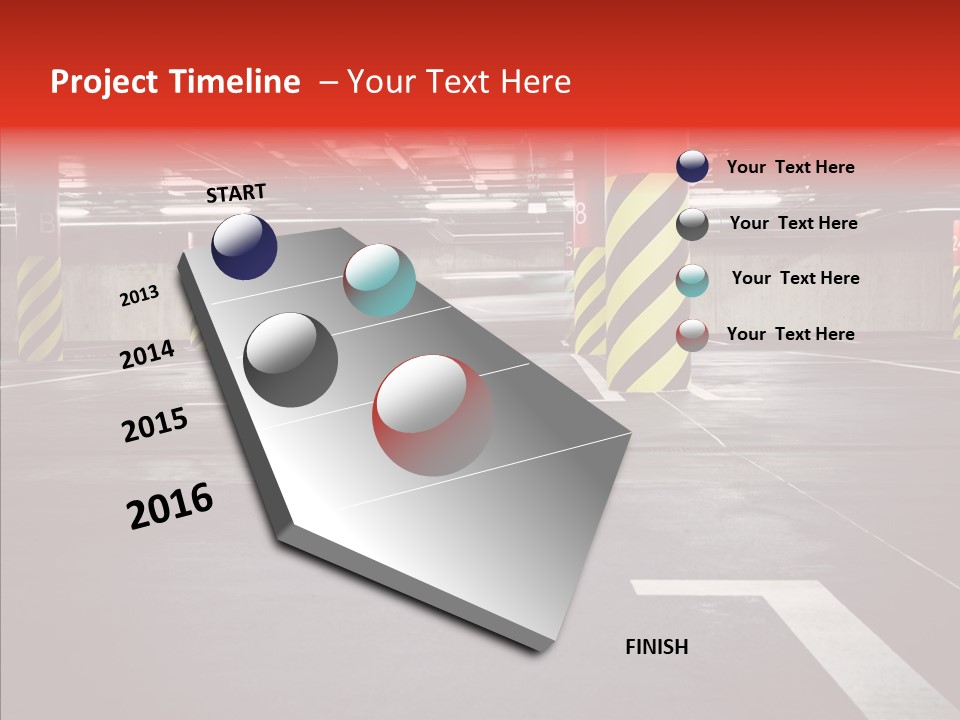 Asphalt Blurred Illuminated PowerPoint Template