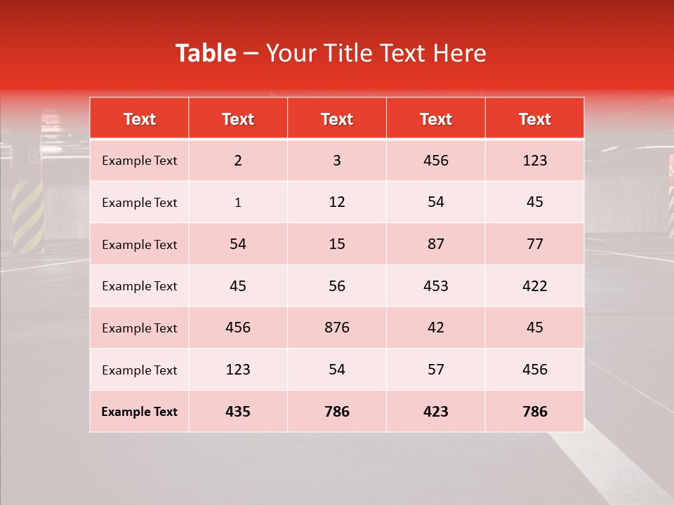 Asphalt Blurred Illuminated PowerPoint Template