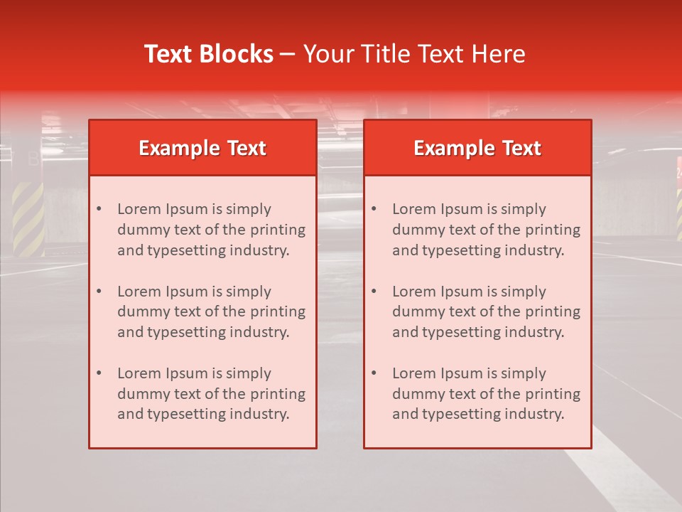 Asphalt Blurred Illuminated PowerPoint Template