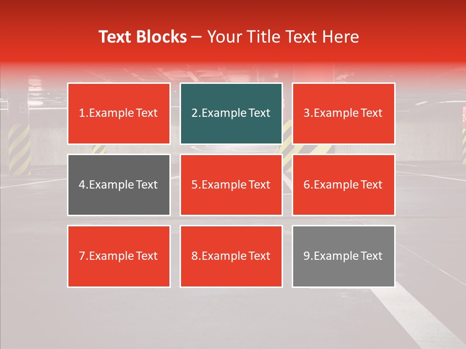 Asphalt Blurred Illuminated PowerPoint Template