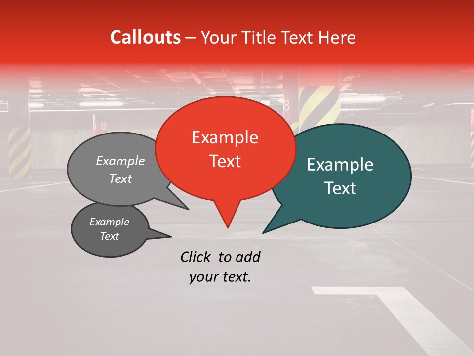 Asphalt Blurred Illuminated PowerPoint Template