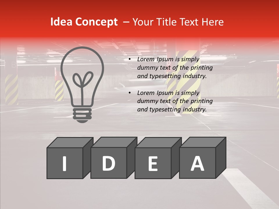 Asphalt Blurred Illuminated PowerPoint Template