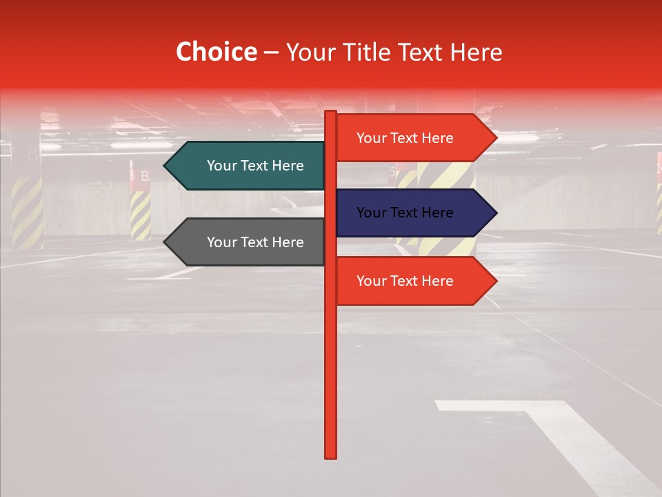 Asphalt Blurred Illuminated PowerPoint Template
