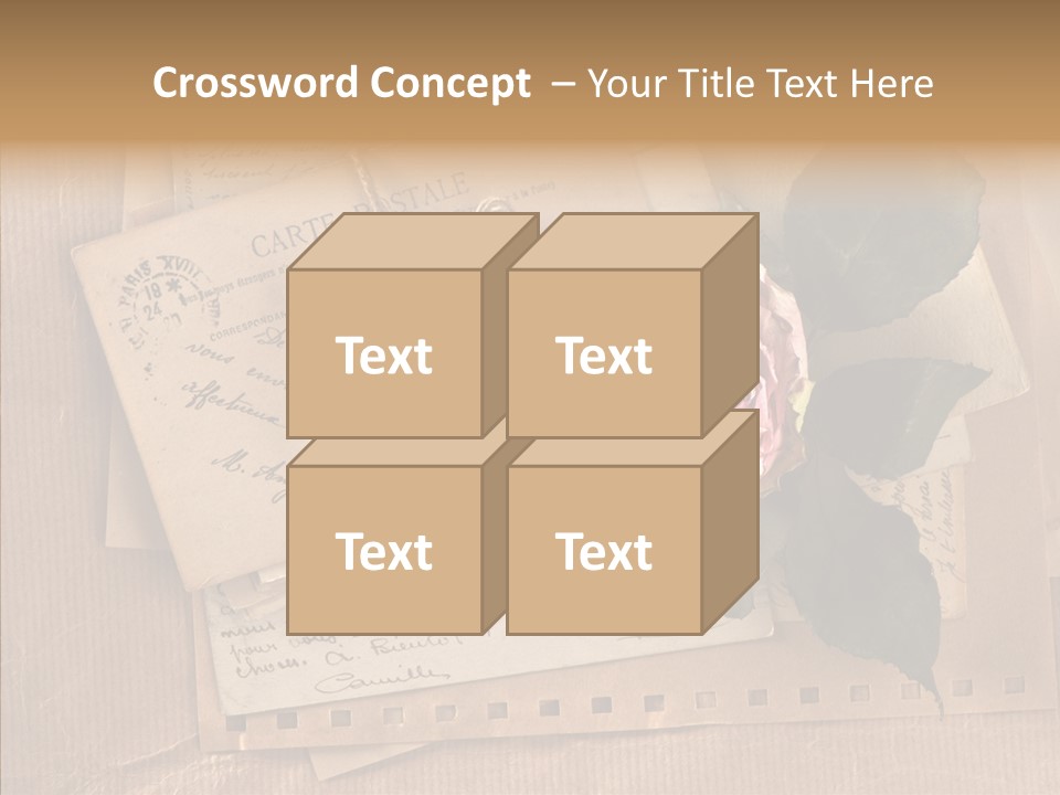 Postage Greeting Paper PowerPoint Template