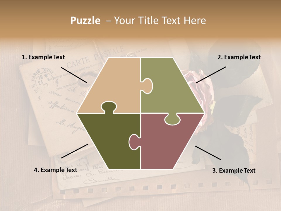 Postage Greeting Paper PowerPoint Template