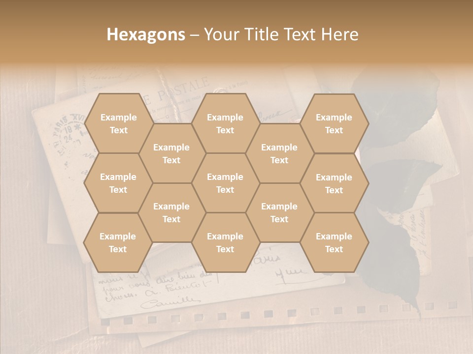 Postage Greeting Paper PowerPoint Template