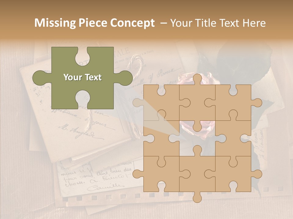 Postage Greeting Paper PowerPoint Template