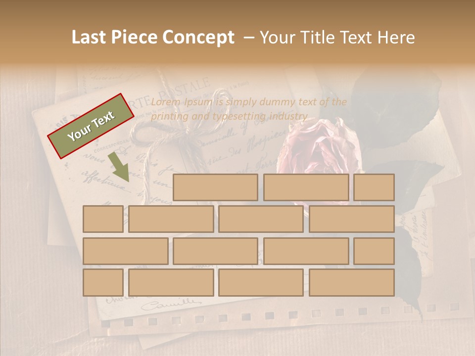 Postage Greeting Paper PowerPoint Template