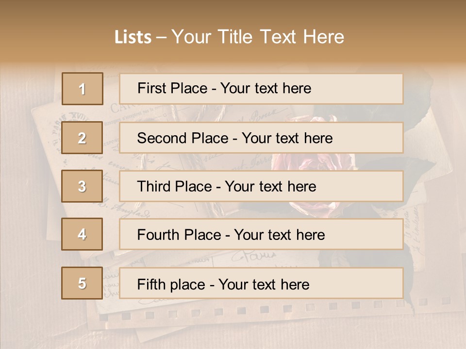 Postage Greeting Paper PowerPoint Template
